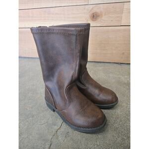 Kenneth Cole Reaction Kids Autumn Stretch-T Distressed Brown Back Zip Moto Boots